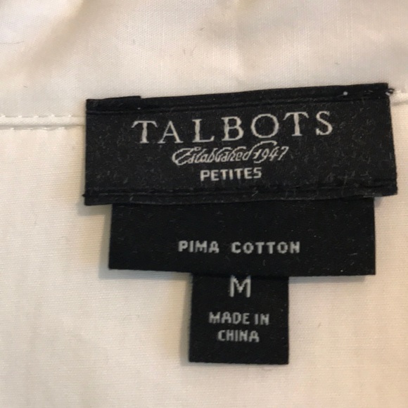 SALE: NWOT Talbots Ribbed Button Down Top - Picture 4 of 5